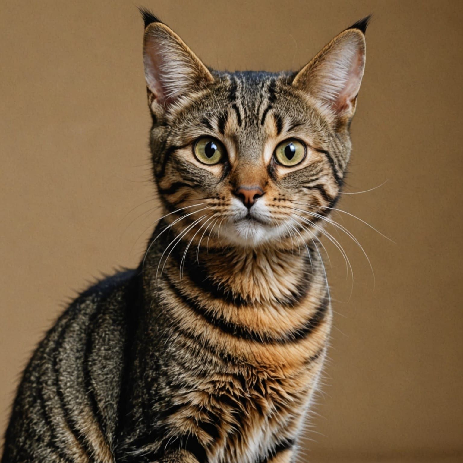 Majestic Tabby Cat in Regal Splendor