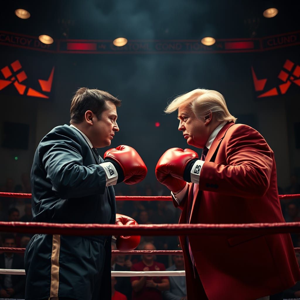 Musk vs Trump Boxing Match: Cinematic Showdown
