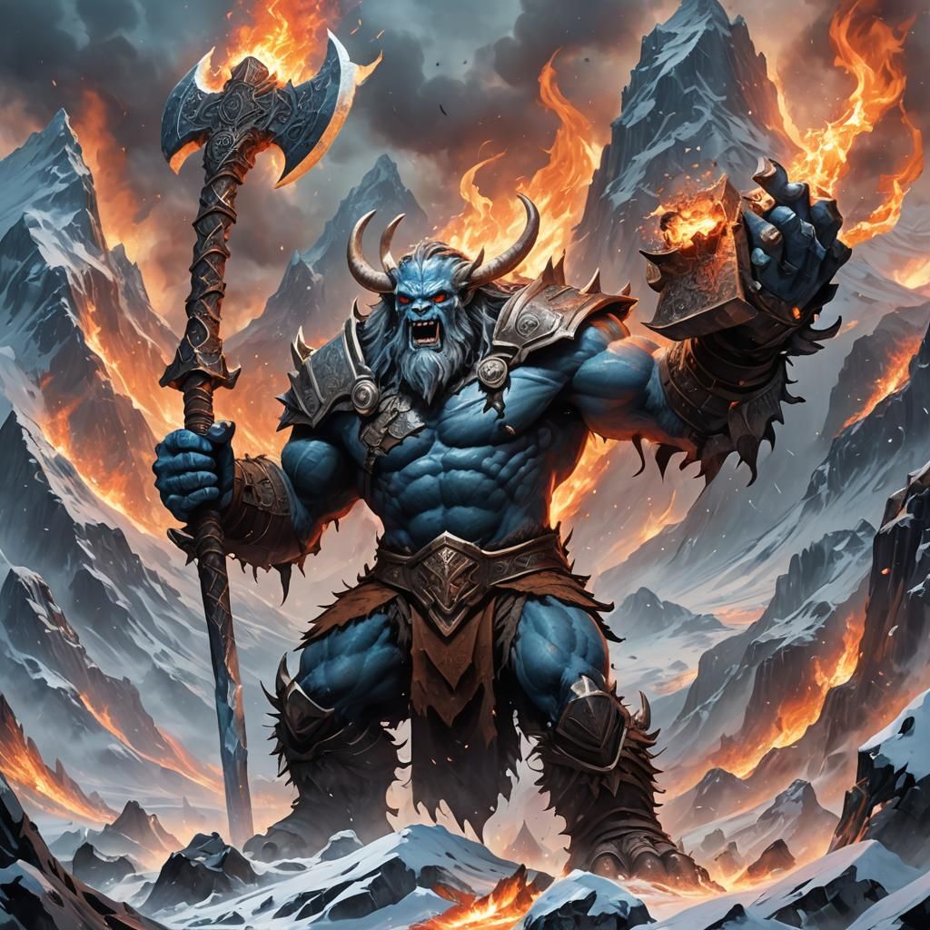Frost Giant vs Fire Giant Epic Battle