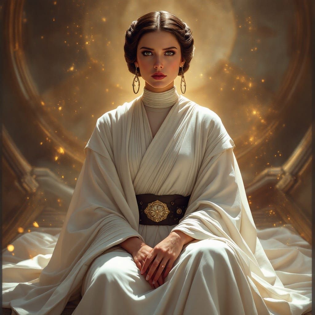Regal Princess Leia Organa in Mystical, High-Contrast Matte....