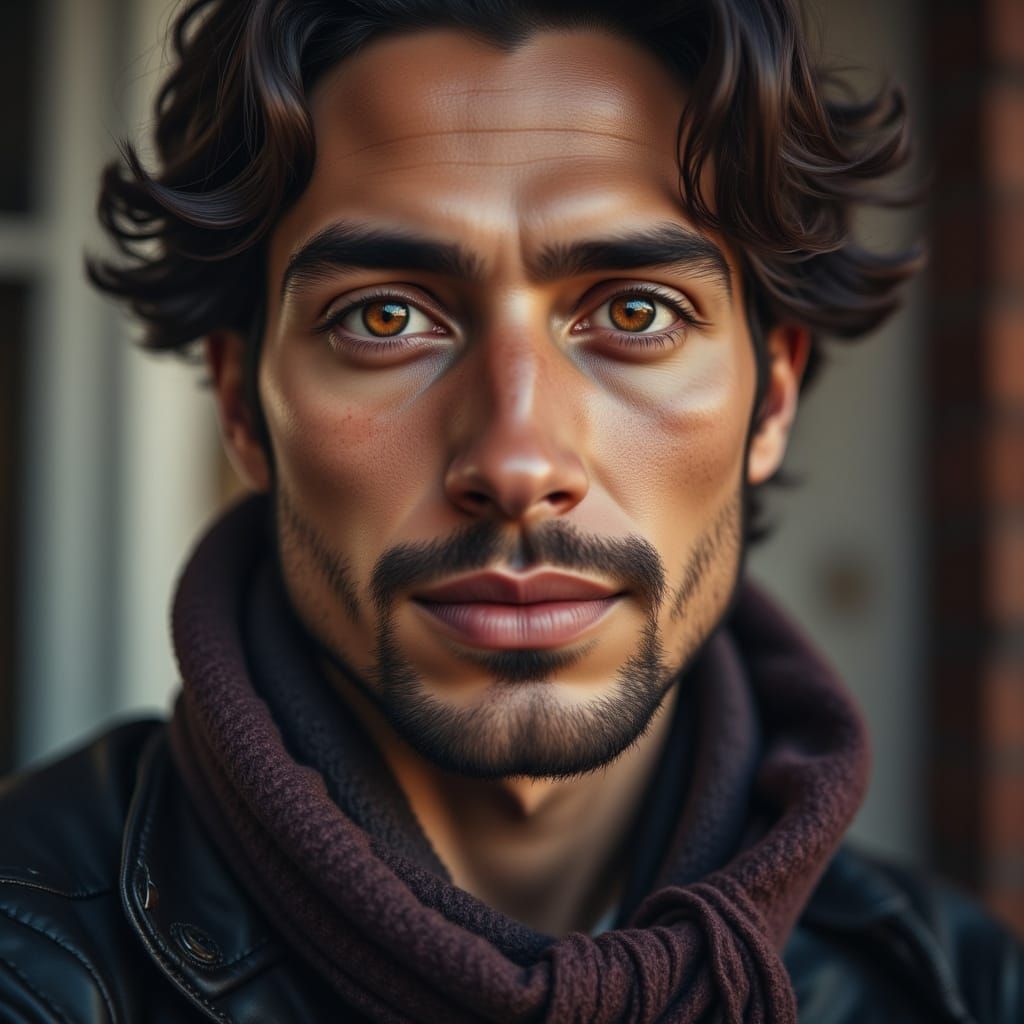 Hyperrealistic Portrait of a Handsome Man