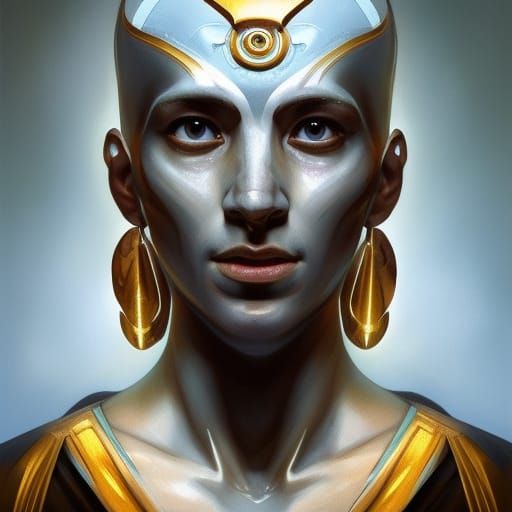 Thoth Portrait in Hyperdetailed Art Style