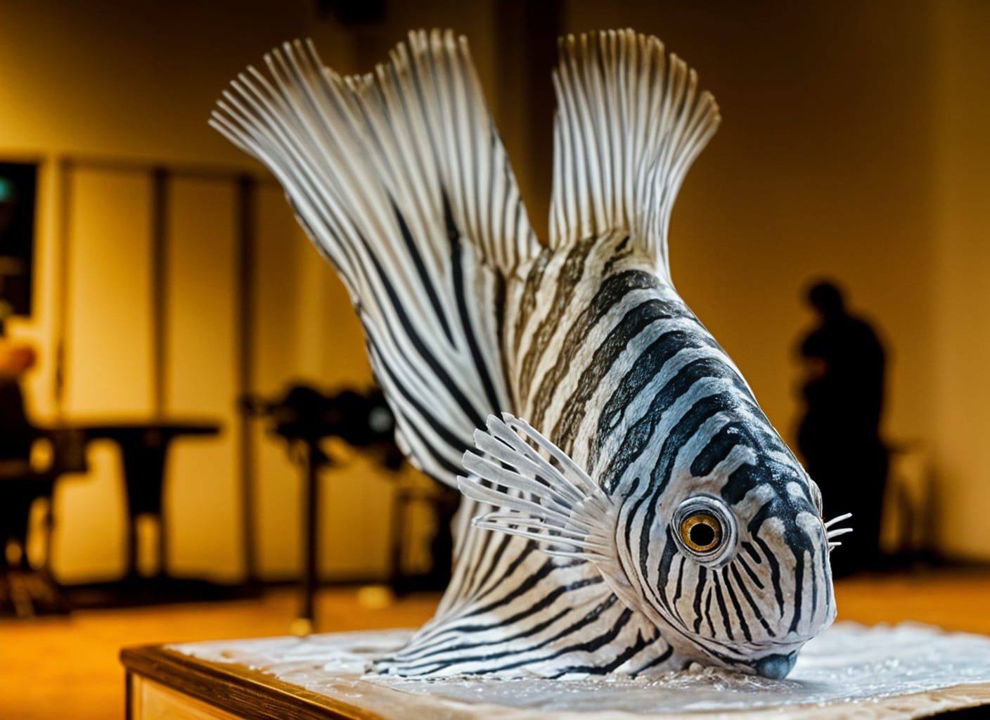 Surreal Fish Fusion in Dreamy Underwater Scene