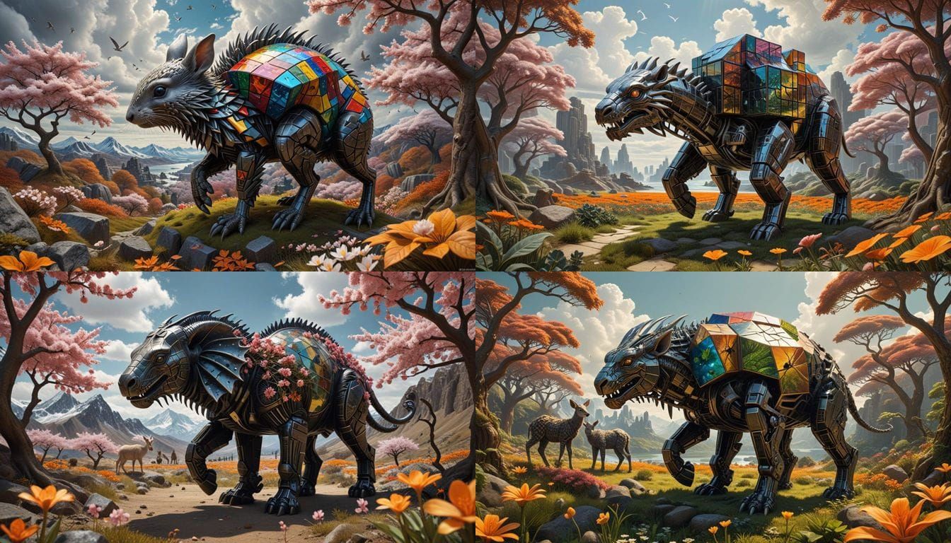 Multicolor Kaleidoscope Rubik's Cube