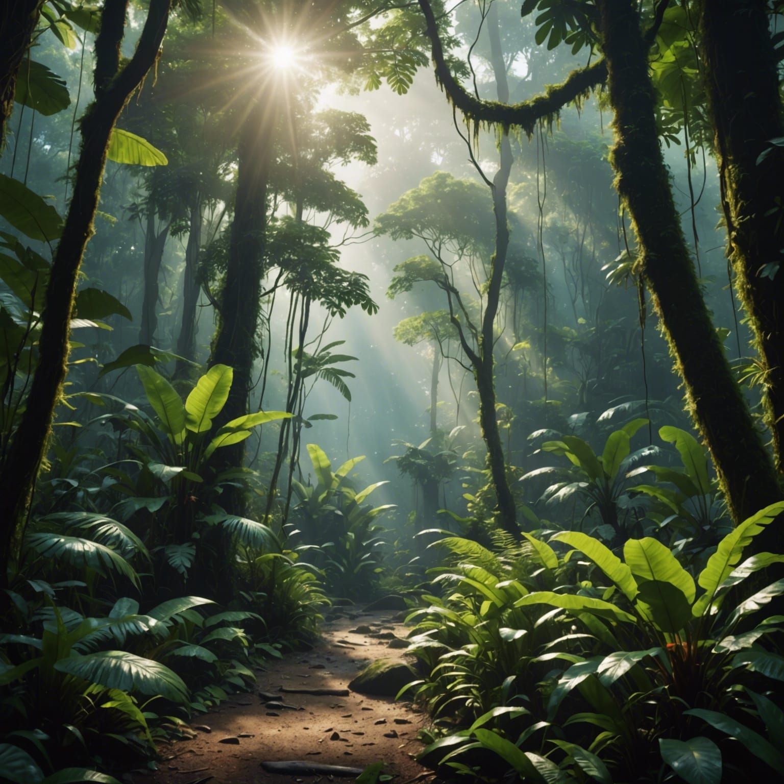 Sun Through the Trees