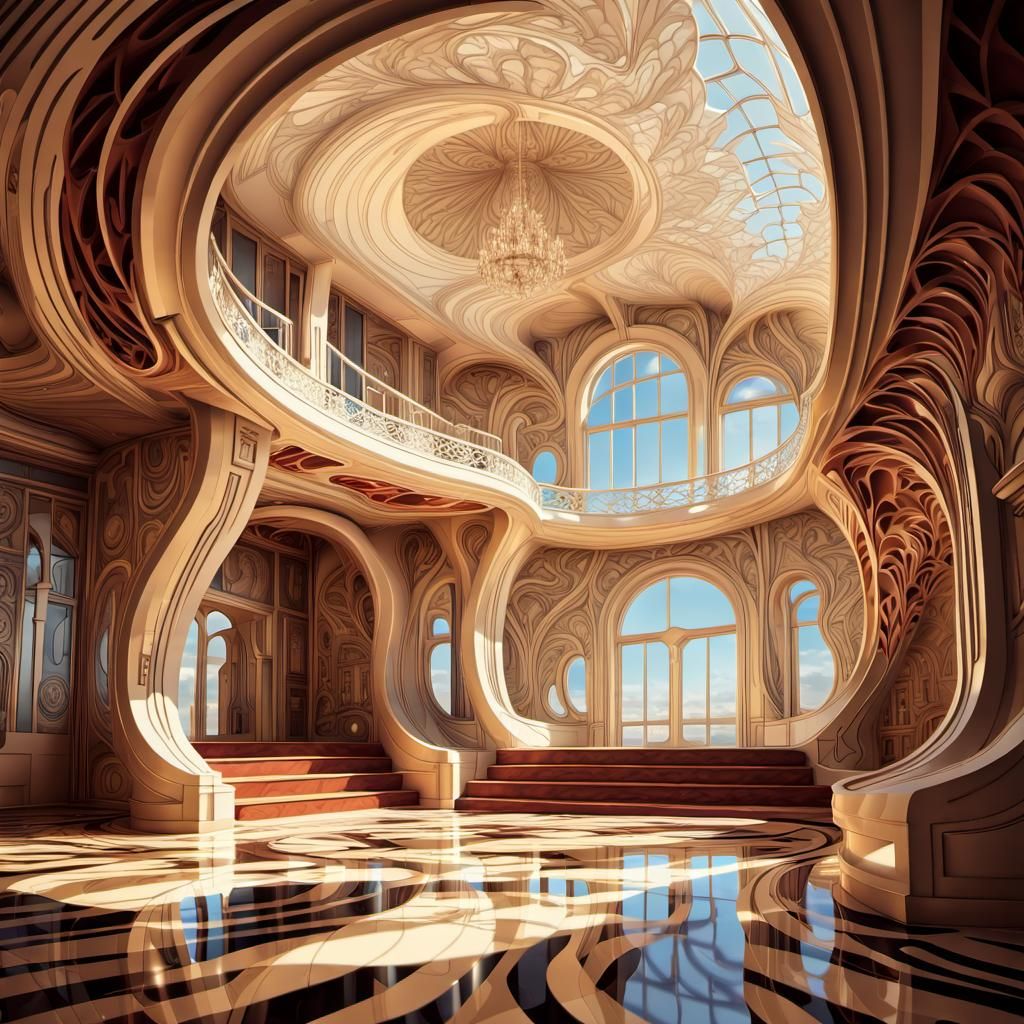 Art Deco Interior Architecture in 8k Resolution