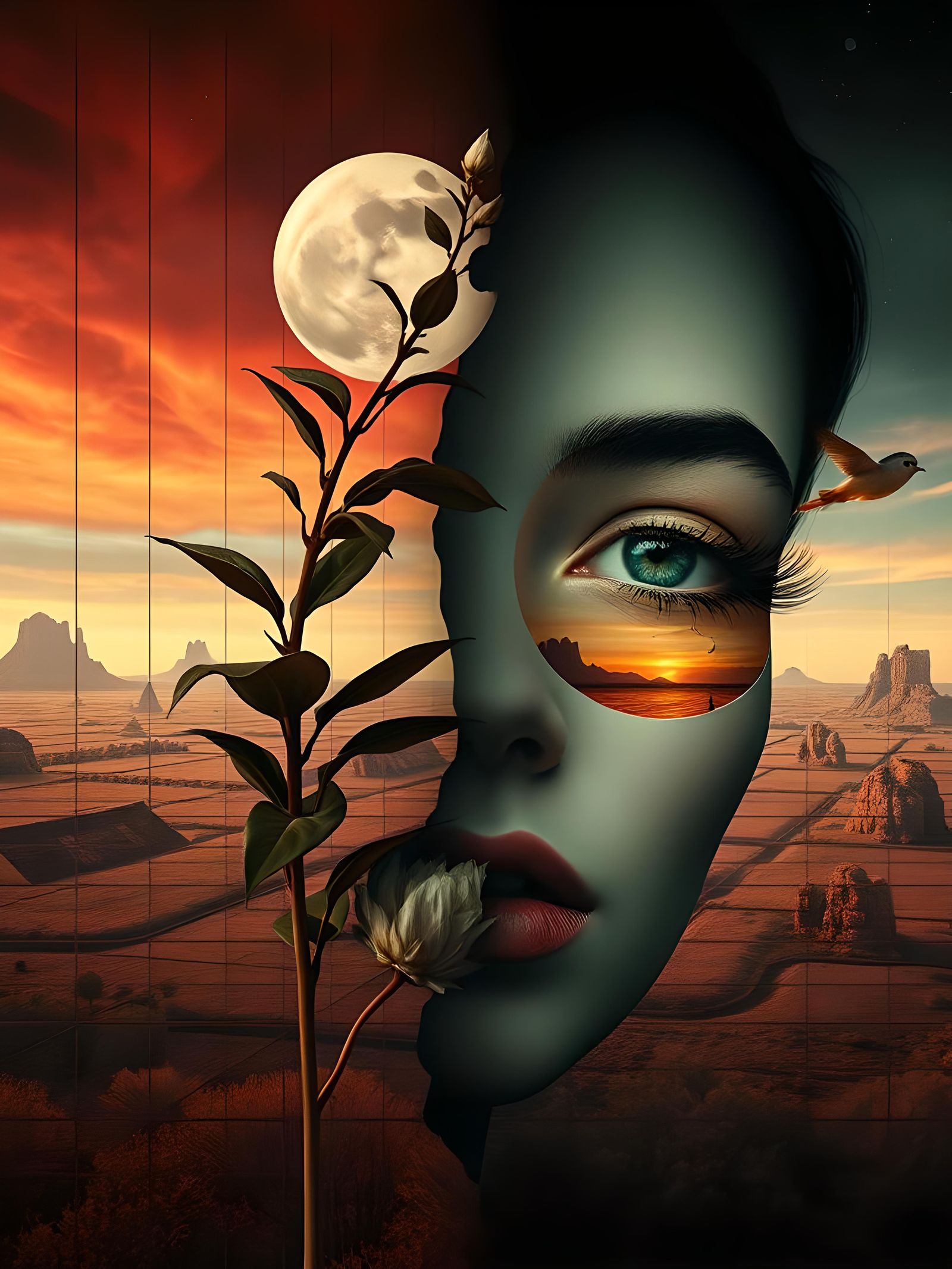 Juxtaposition of collage and kubo-mania, Surrealism techniqu...