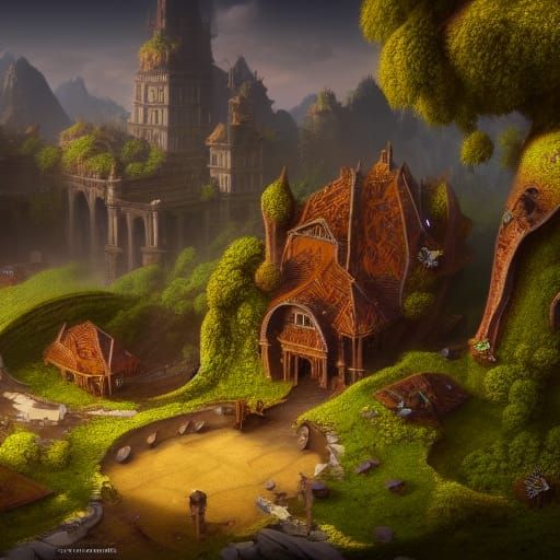 Fantastical Rice: Detailed Matte Painting