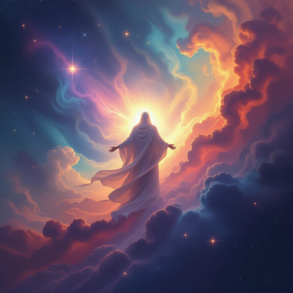 Astral Being's Cosmic Journey to Infinity