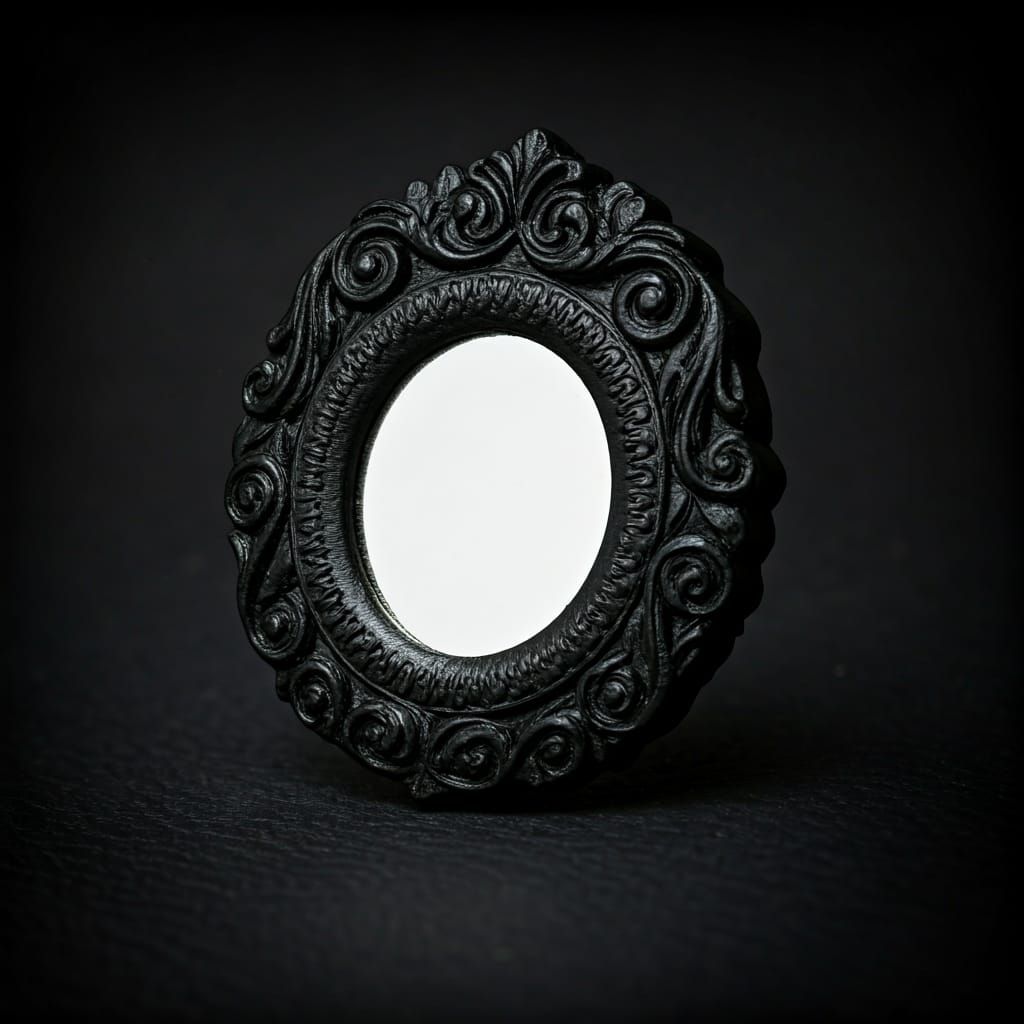 Ornate Mirror in Dark Drow Style