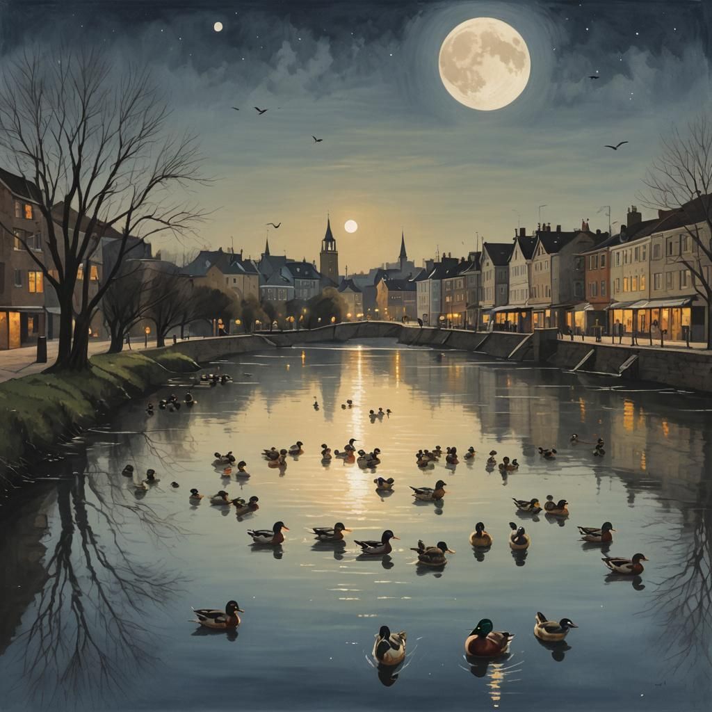 Ducks in Town: A Day and Night Soundscape