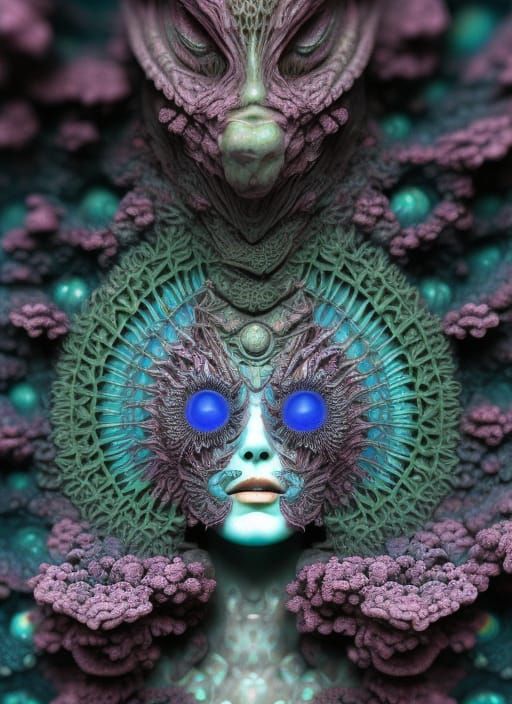 Gothic Grim Reaper Portrait in Hyperrealism Style