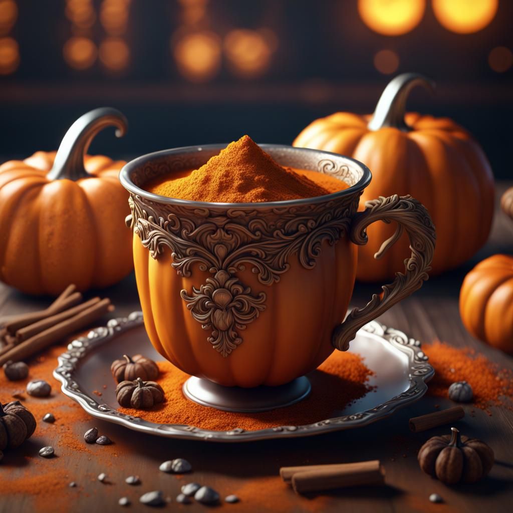 Fantastical Pumpkin Spice Cup Art