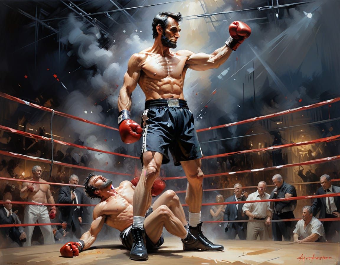 Victorious Lincoln in Smoky MMA Cage