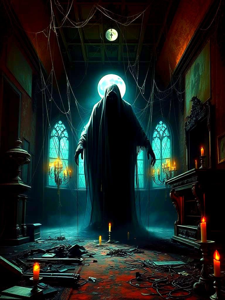 Ominous Darkness Revealed in Chilling Artwork