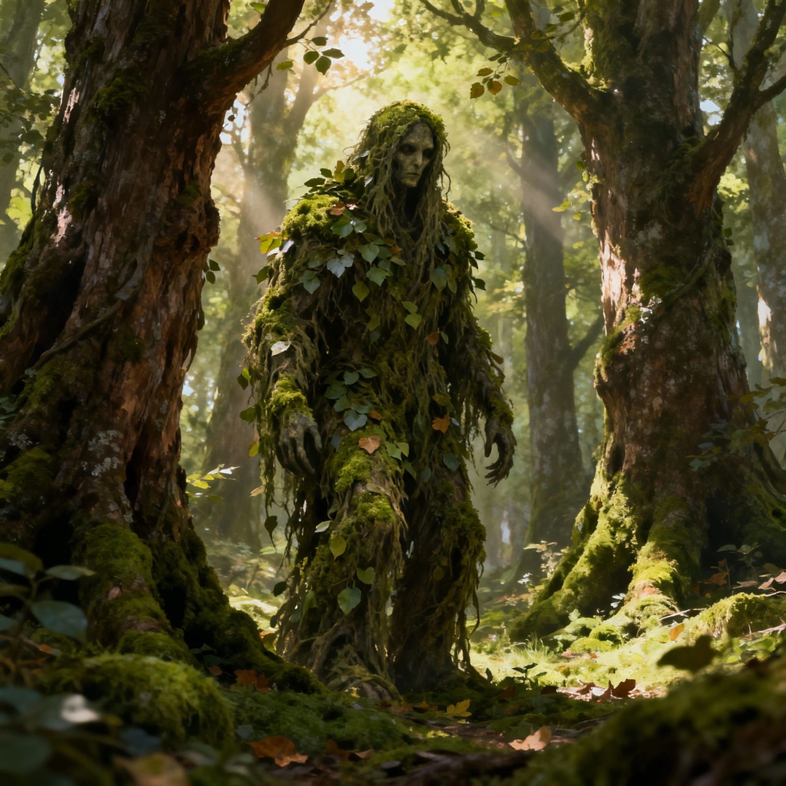 Ghillie Dhu Forest Spirit - Mythical Creature Art