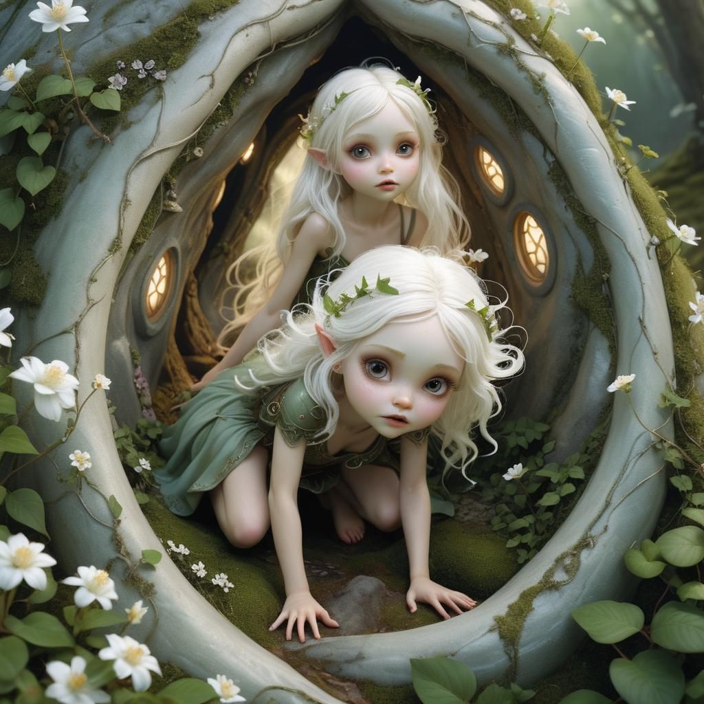 Pixie Emerges from Fairy Hill: Digital Rendering