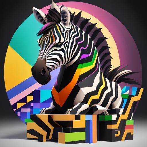 Cubist Zebra