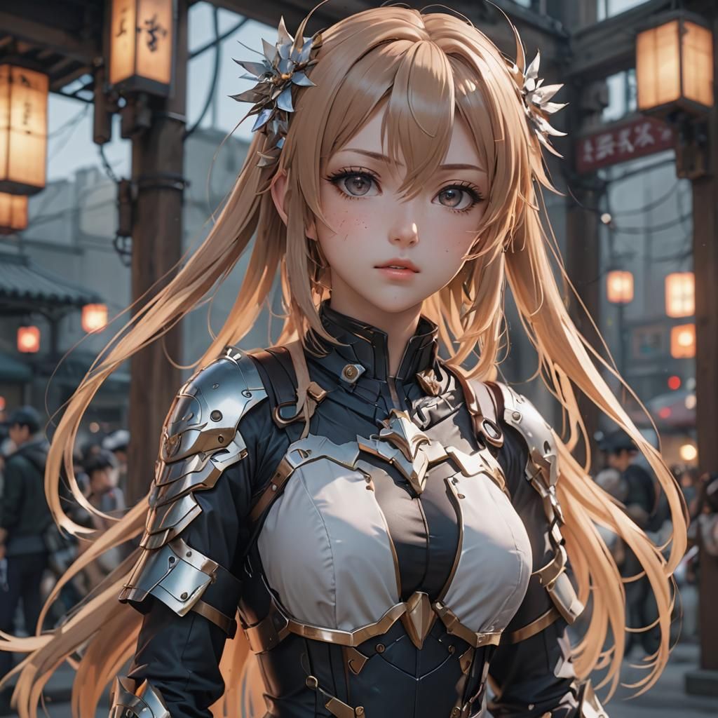 Detailed 3D Anime Art Inspired by WLOP