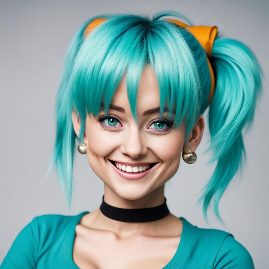 Happy Bulma from Dragonball Z