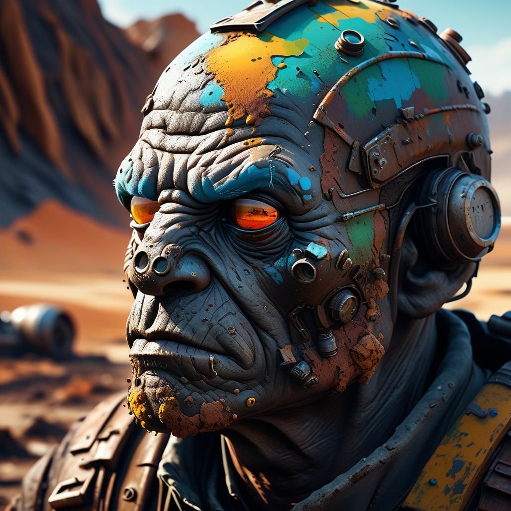 Post-Apocalyptic Mole Men in Wasteland: Hyperrealistic Art