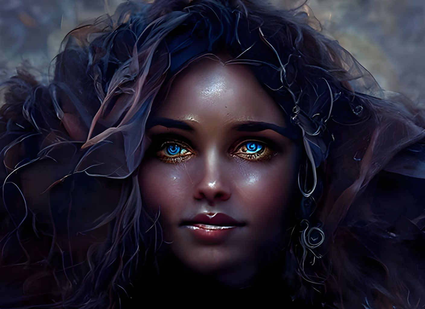 Ethereal Faery Queen Portrait in Magical Style