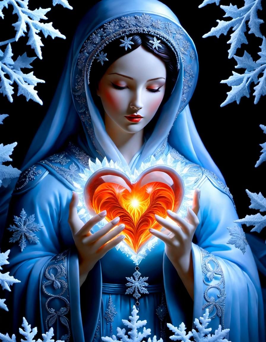 Snowbound Textile Carving: An Emotional Photographic Artwork