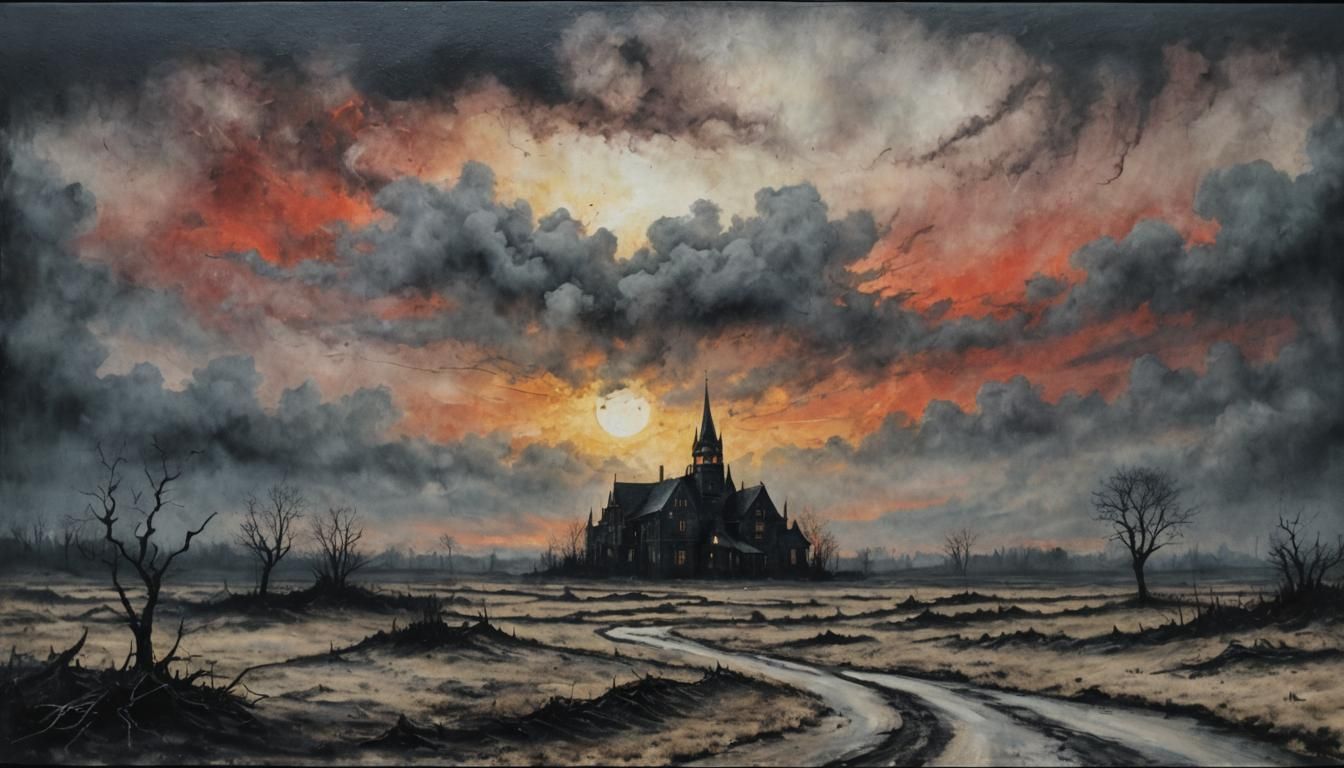 Nosferatu in a Burning Sky: Hyperrealistic Encaustic Art