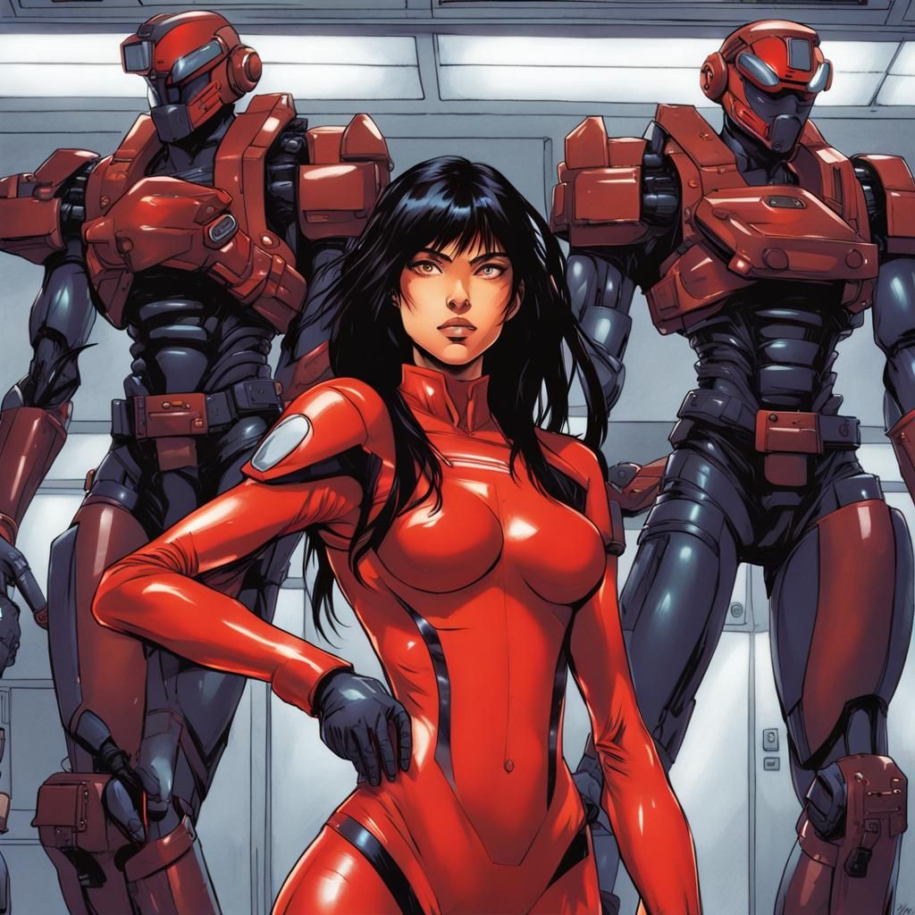 Japanese Mech Pilot in Evangelion Style