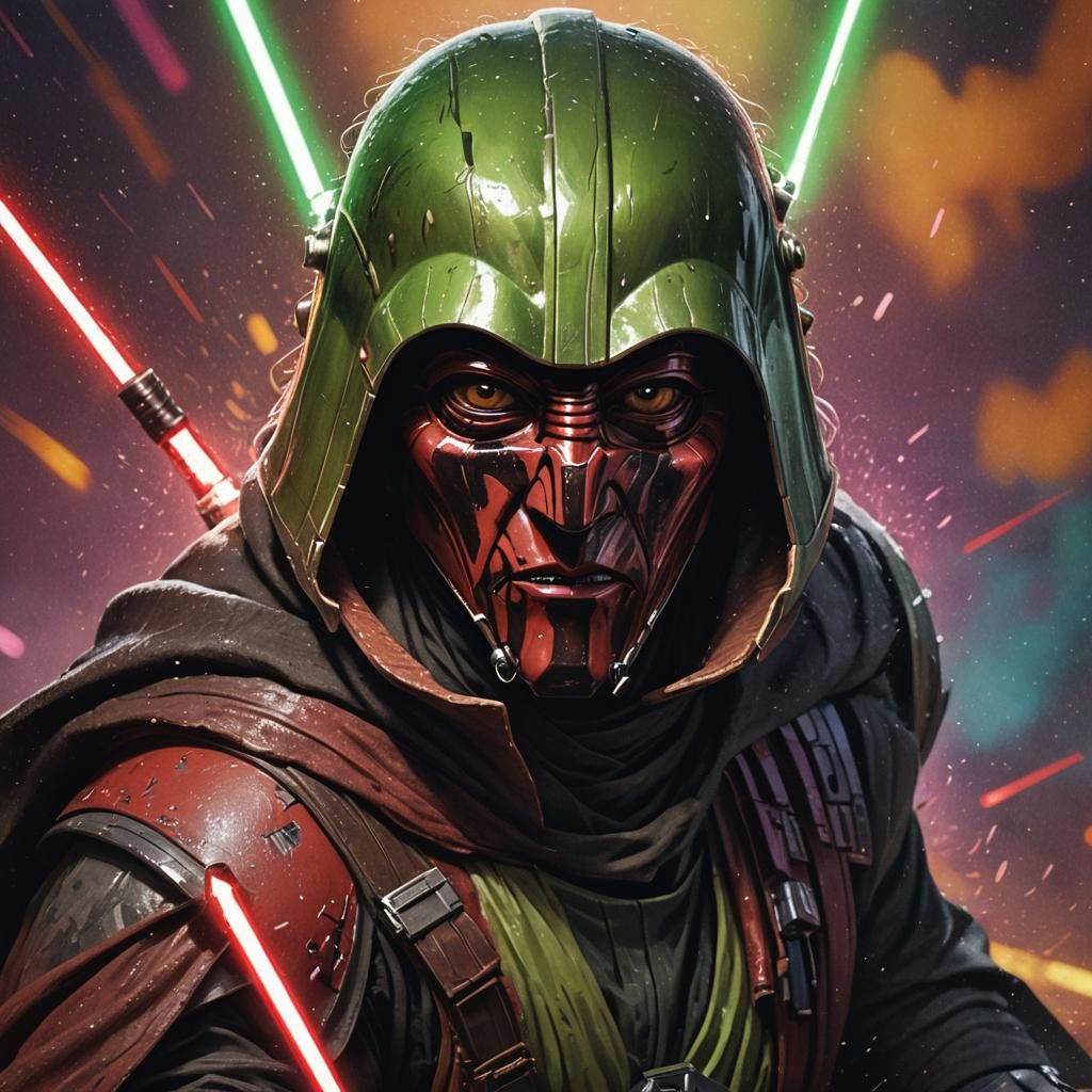 Darth Revan Yoda: Hyperrealistic Concept Art