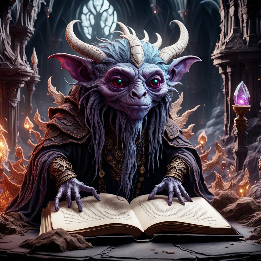 Demonic Dark Crystal Pop-Up Book: Detailed Matte Painting