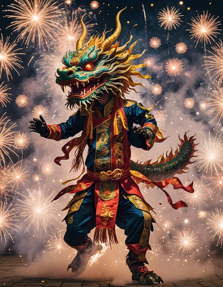 Chinese Dragon Dance at Full Moon Festival