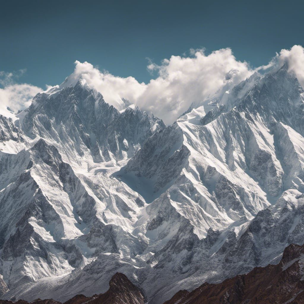 Snowy Himalayan Mountains Landscape