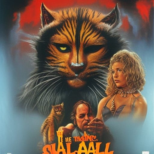 Rum Tum Tugger as 80s Slasher Movie Poster