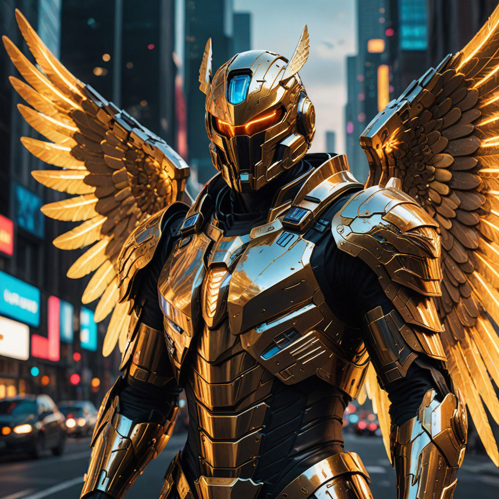 Majestic Angel of 2024: Realistic Digital Art