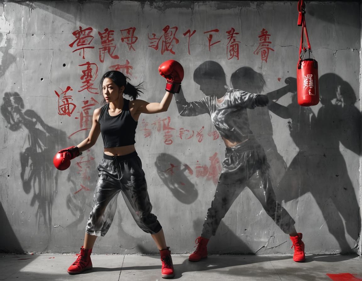 A Shadow-Boxer Victory (with a nod to Banksy)