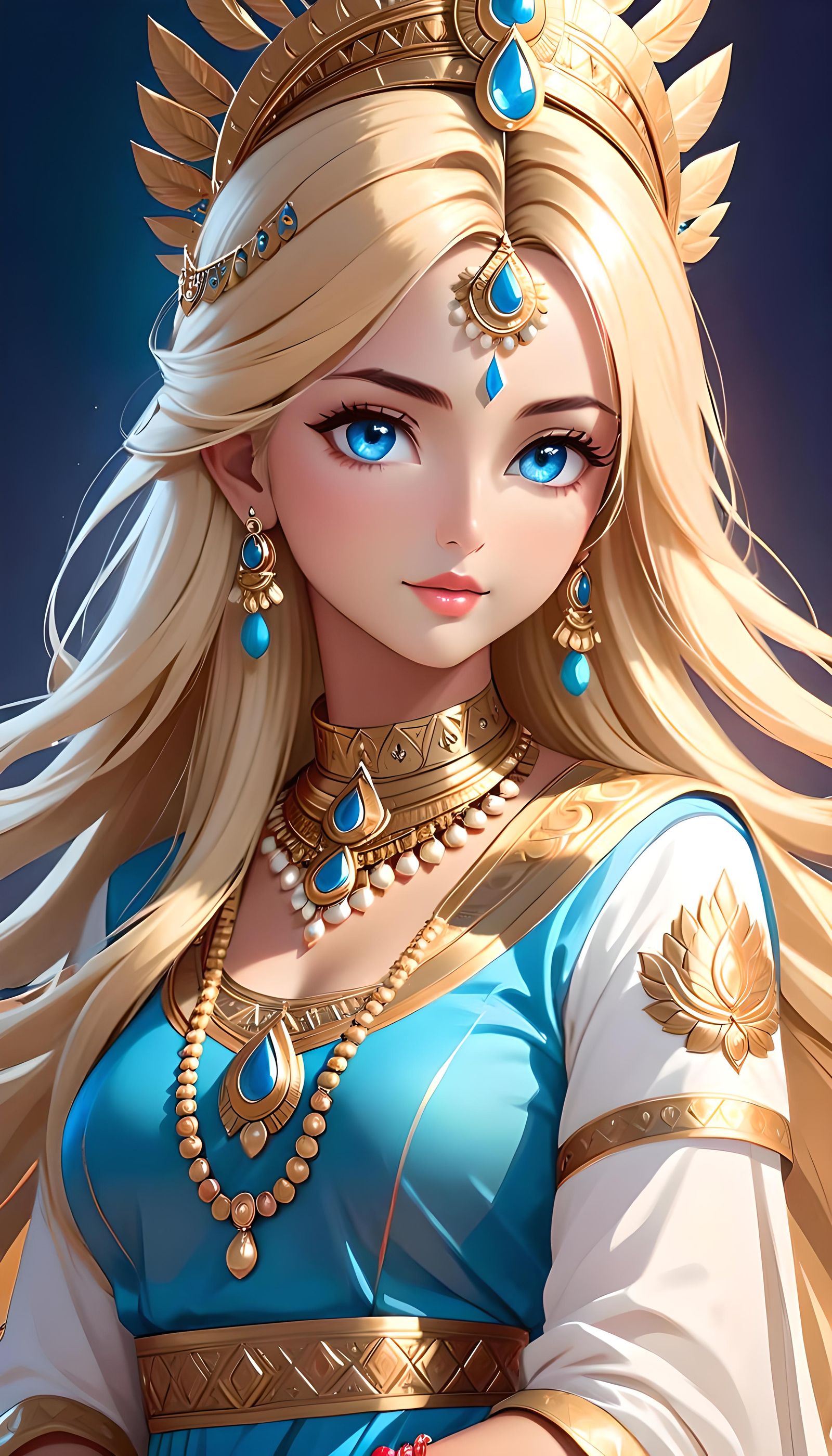 Goddess Saraswati: A Beautiful Depiction