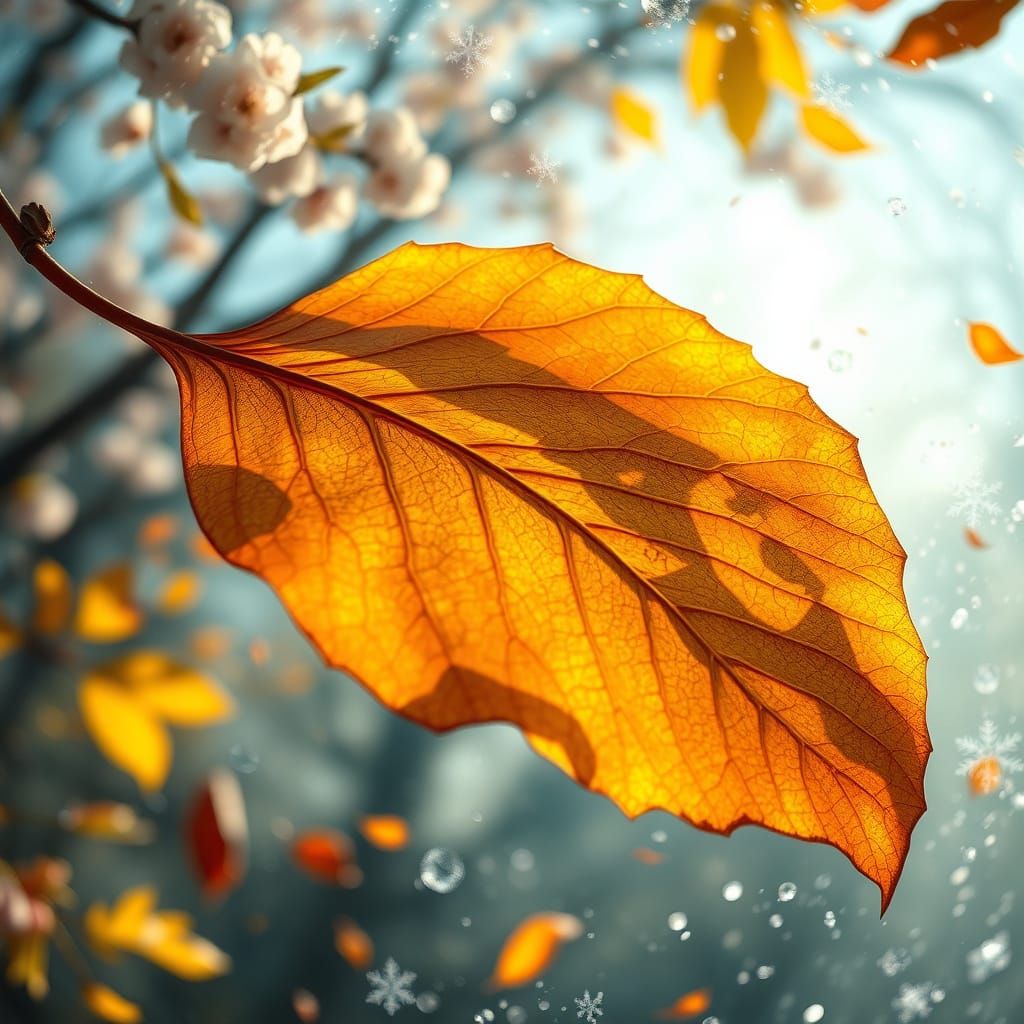 Whirling Leaf in a Dance of the Seasons