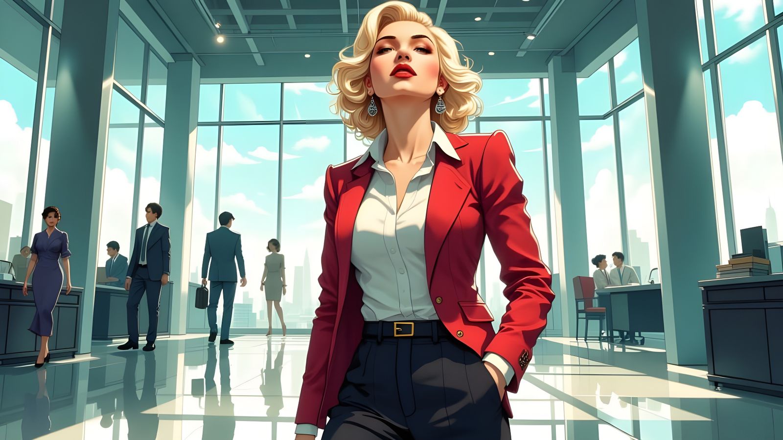 Marilyn Monroe in Modern Offices, Anime Style