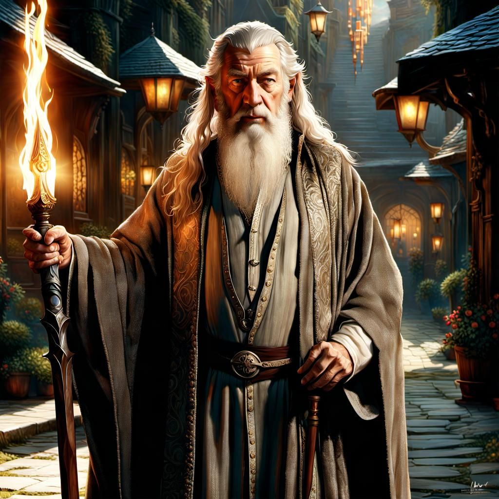 Gandalf Portrait with Volumetric Lighting