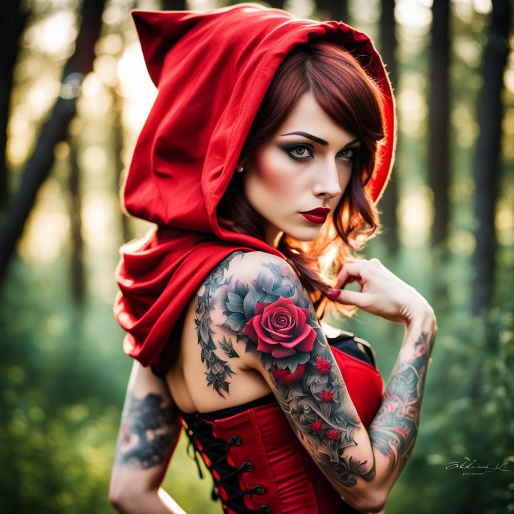 Tattoo Art: Little Red Riding Hood Revisited