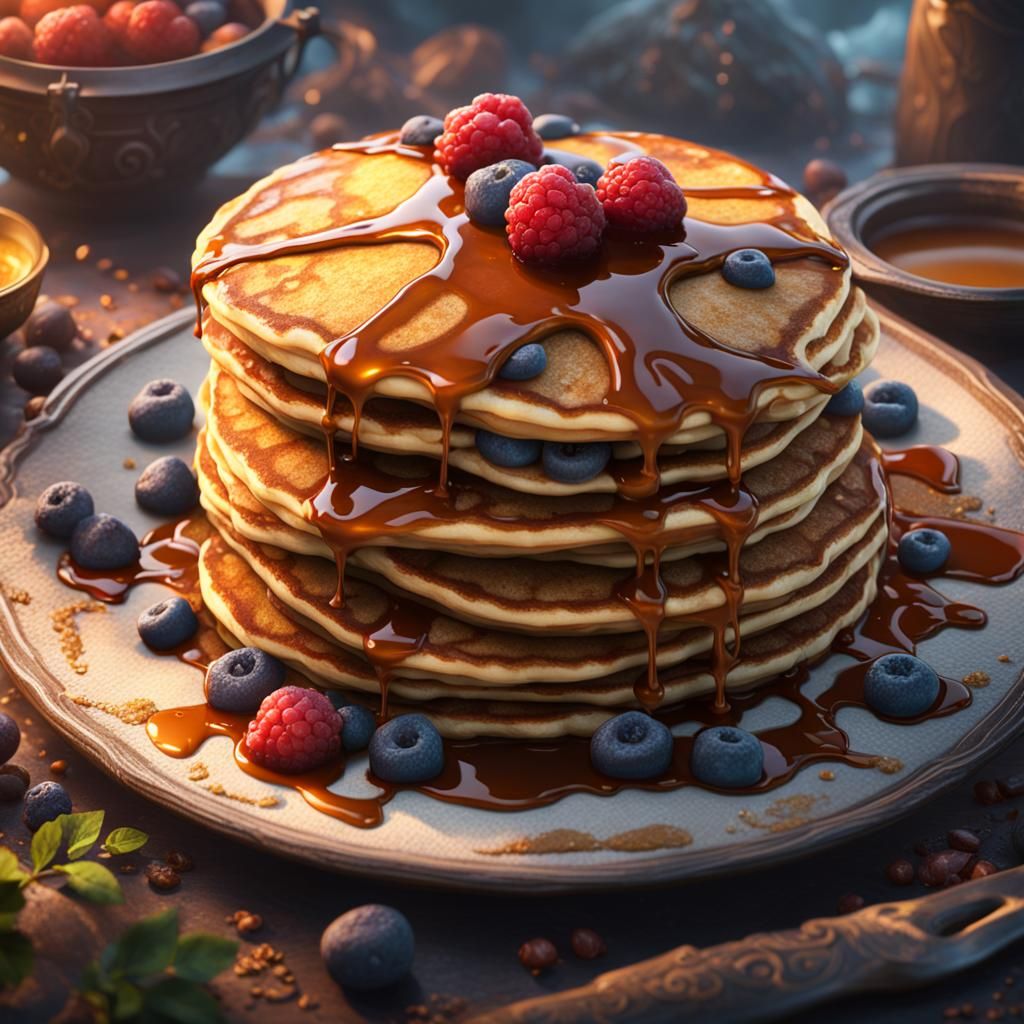 A Priceless Pancake in Vibrant Fantasy Art