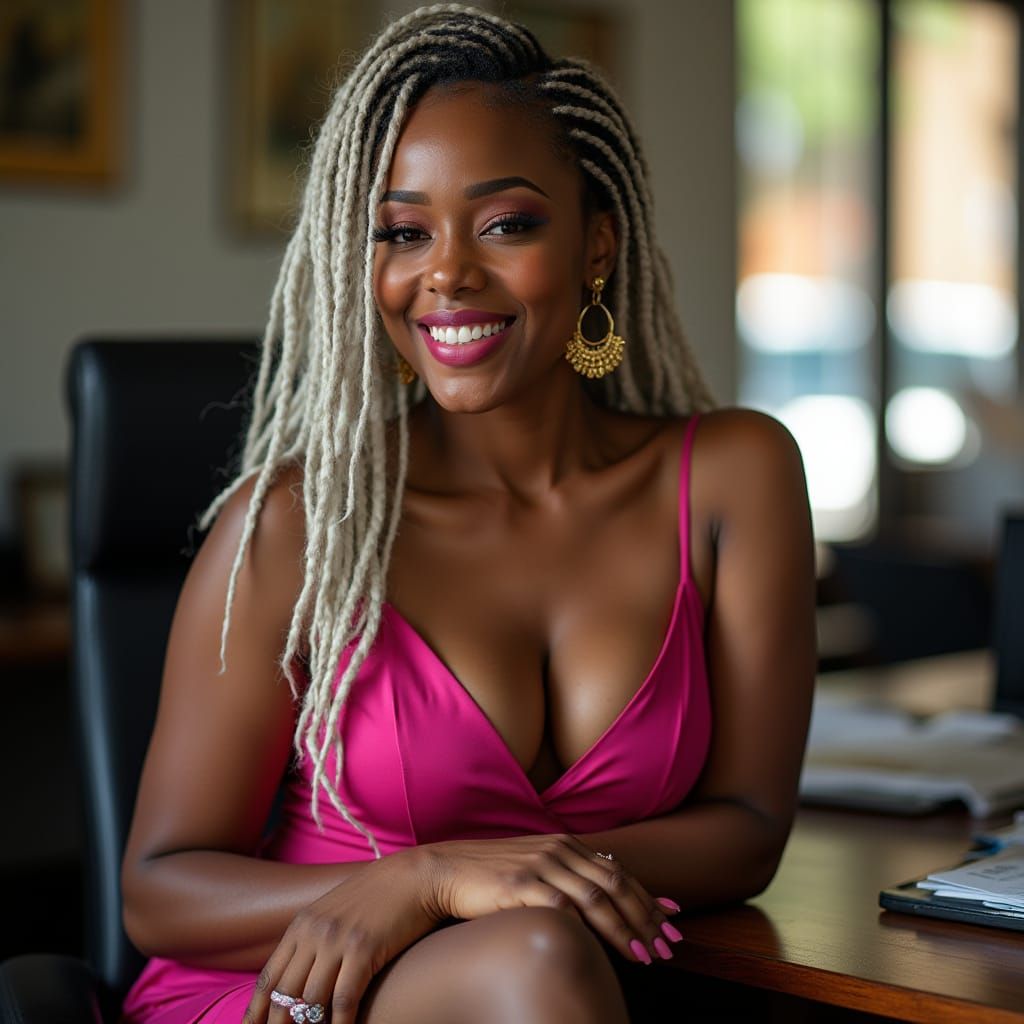 Beautiful South African Woman in Office Setting