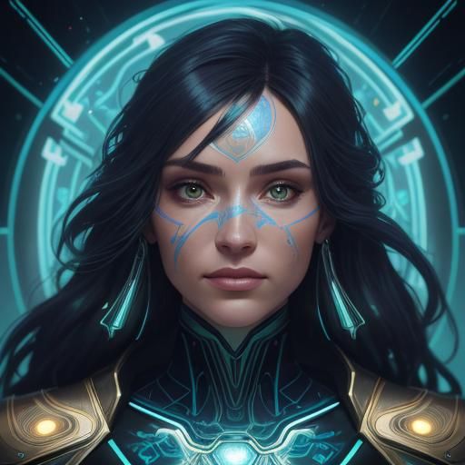 Young Inventor in Futuristic Lab, Hyperrealistic Digital Art