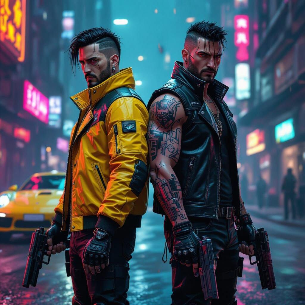 Cyberpunk Fusion: Johnny Silverhand and David Martinez