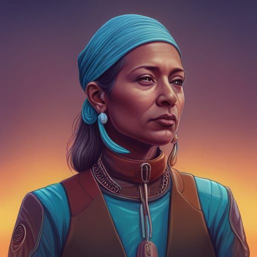 Ornate Indian Queen in Detailed Digital Painting