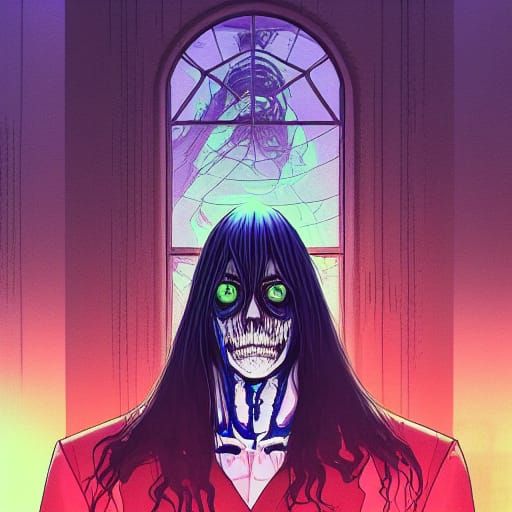 Ominous Anime Undertaker in Hyper-Detailed Morgue