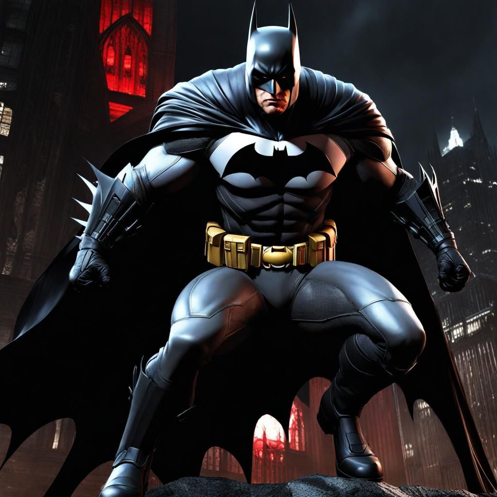 Gothic Vampire Batman Hiding in Dark Gotham