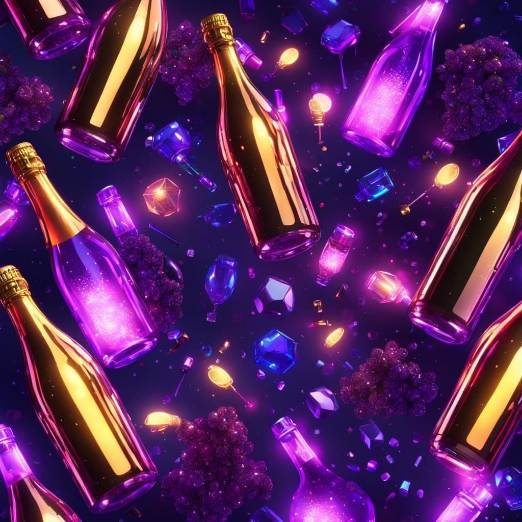 Neon Rhinestone Dance Floor in Dark Purple