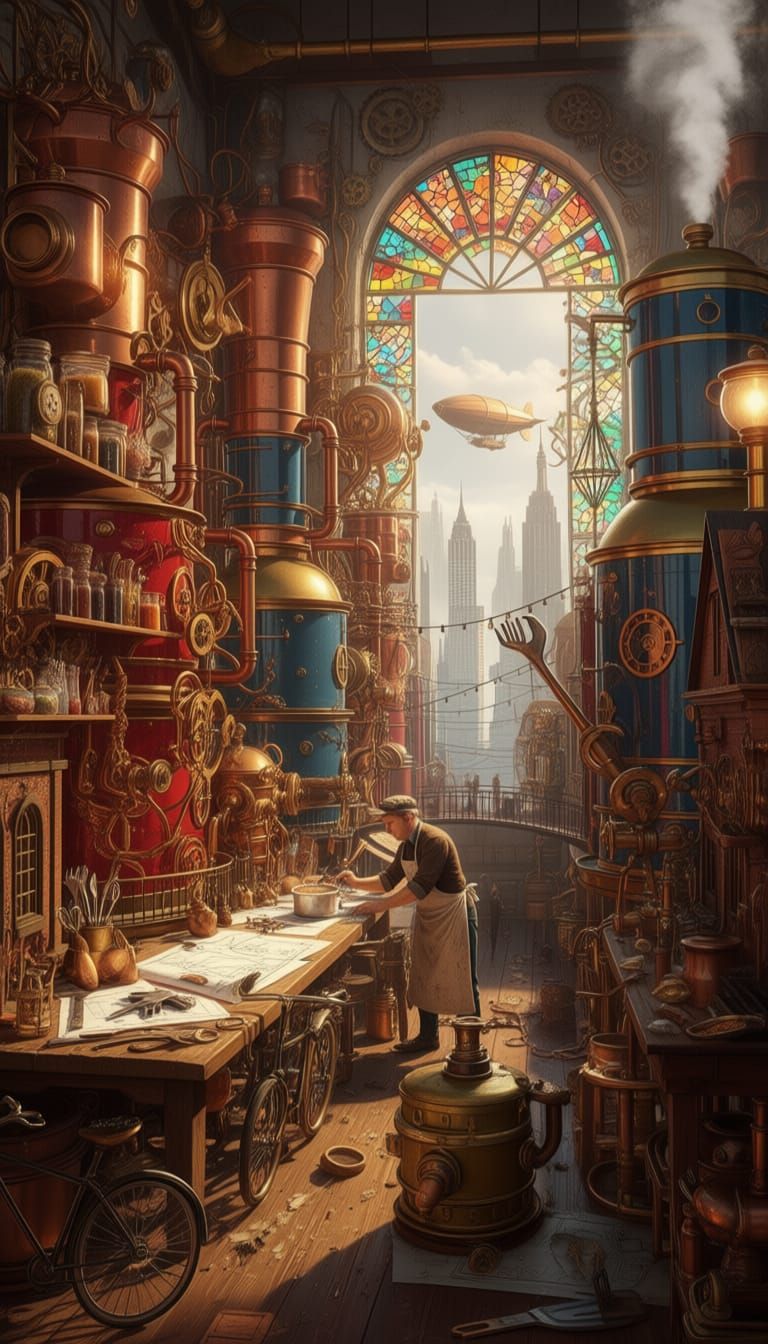 Steampunk Workshop: Mechanic-Pastry Chef & Utensil Machines